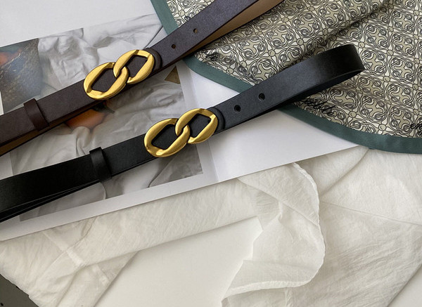 Novi model ženskog kožnog remena u crno-braon boji