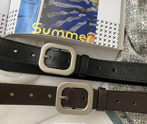 Ženski remen sa kopčom - crna i smeđa boja