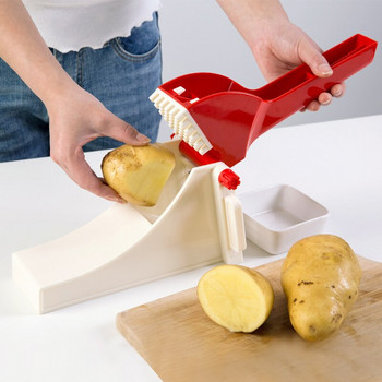 Резачка за картофен чипс Многофункционална резачка за пържени картофи Машина Домакински ръчен режещ артефакт от неръждаема стомана