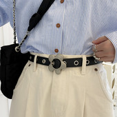 Moderan ženski kožni remen sa metalnom kopčom u obliku cvijeta