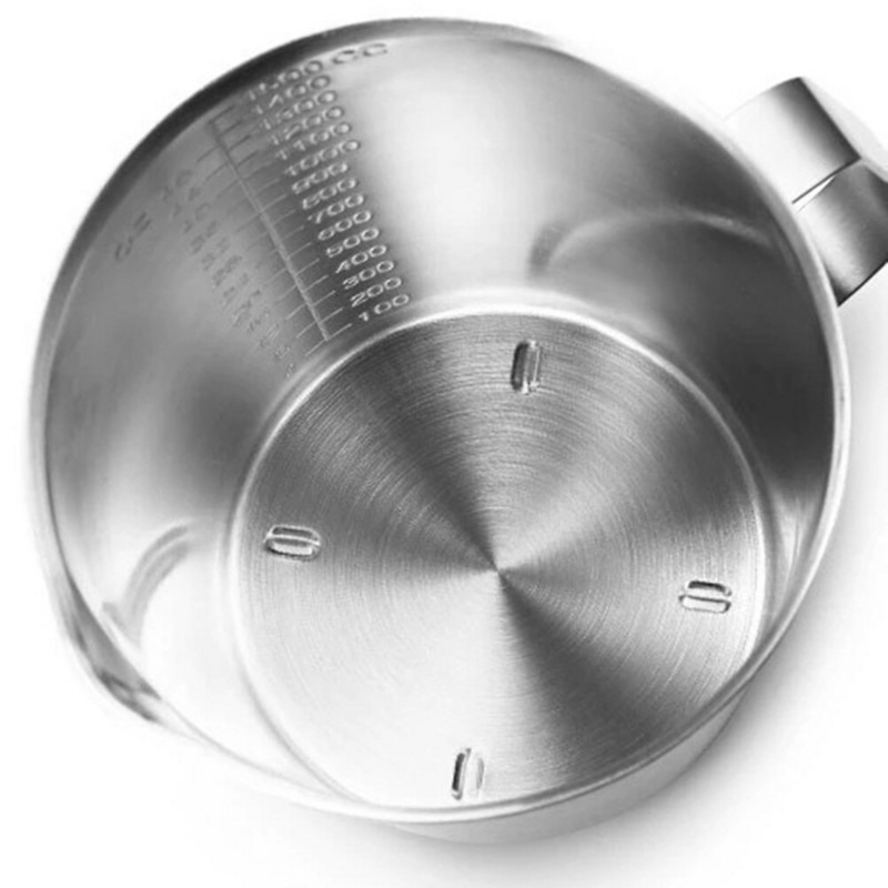 Mjerna posuda od nehrđajućeg čelika Vrč za pjenjenje mlijeka s vagom Kuhinjska mjerna šalica za pečenje u kuhinji velikog kapaciteta za kavu i mlijeko