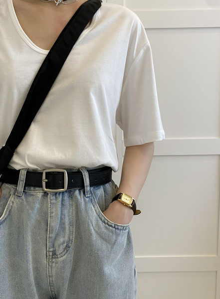 Ženski casual remen s metalnom kopčom