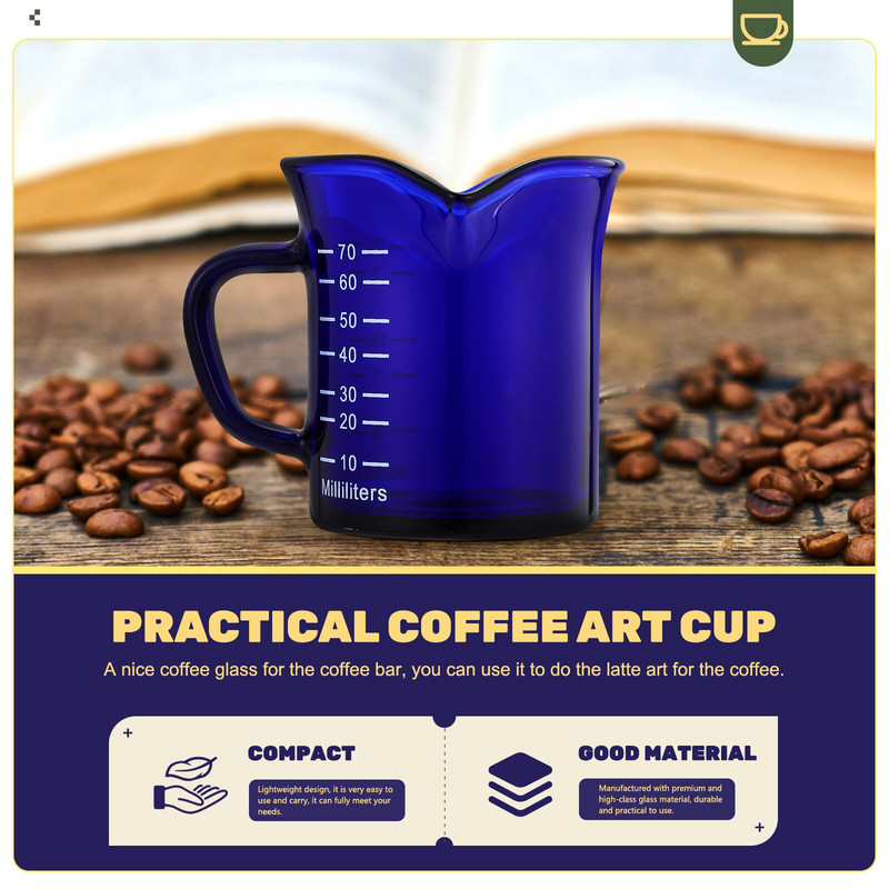 Mjerna čašica Stakleni vrč Šalica za espresso kave Šolja za kremu Mama Mugbeaker Tekućina Prozirna mjera Izljev Vrč Umak Vaga za točenje