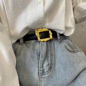 Moderan ženski kožni remen s metalnom kopčom