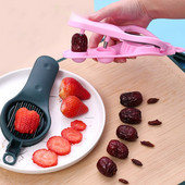 Virtuvės prietaisai Daugiafunkcis vaisių pjaustytuvas Patogus vyšnių ir raudonųjų datulių šerdis, naujoviški indai, braškių pjaustyklė