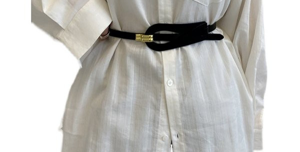 Ženski moderan kožni remen sa metalnim elementom