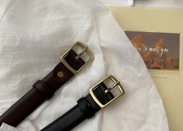 Ženski kožni remen - sa metalnom kopčom