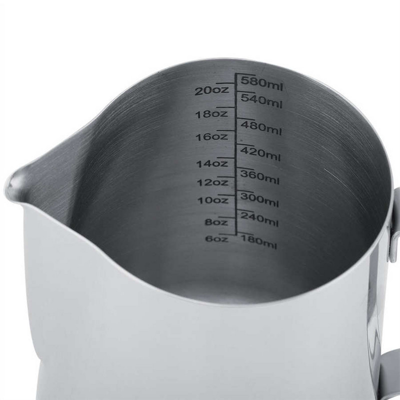 Mjerna posuda od nehrđajućeg čelika od 600 ml, šalica, vrč za pjenjenje mlijeka, vrč, mjerne šalice, kuhinjska šalica za mlijeko, vrč za pjenjenje, vrč