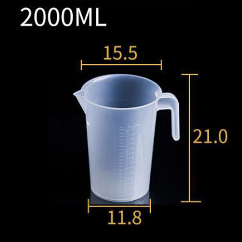 Kuhinjska mjerna posuda za pečenje velikog kapaciteta, podebljana PP čaša s vagom za mlijeko, tekuće brašno Graduirana mjerna posuda Laboratorijska plastična čaša