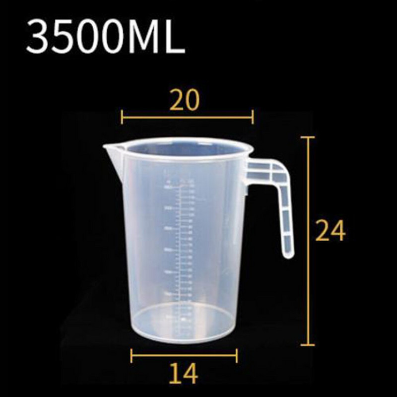 Kuhinjska mjerna posuda za pečenje velikog kapaciteta, podebljana PP čaša s vagom za mlijeko, tekuće brašno Graduirana mjerna posuda Laboratorijska plastična čaša