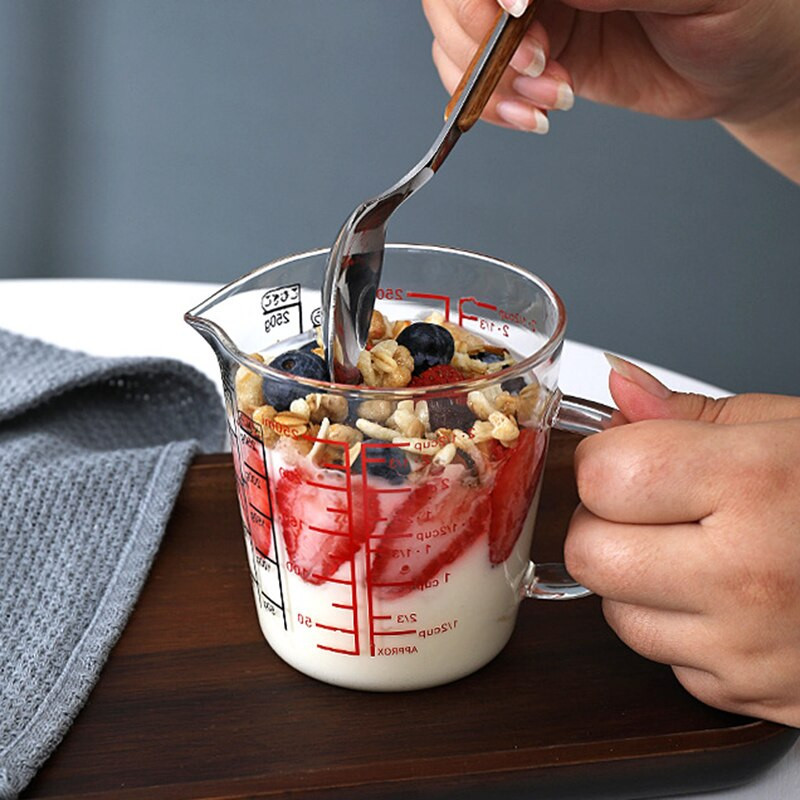 Staklena mjerna čaša Vrč Staklena čaša otporna na toplinu Mjerni vrč Posuda za vagu Staklena mjerna posuda