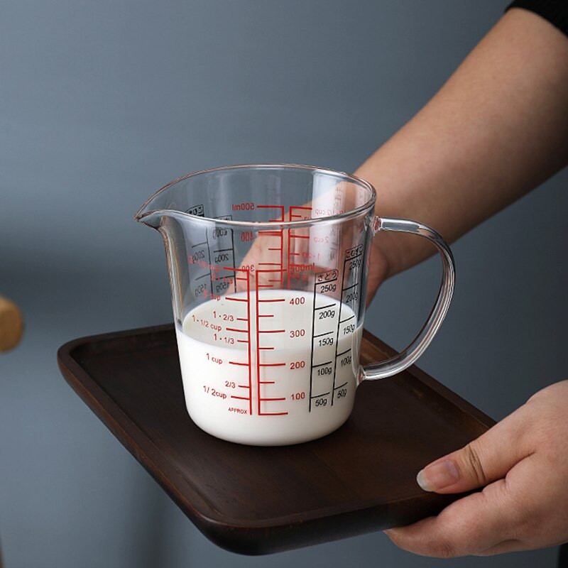 Staklena mjerna čaša Vrč Staklena čaša otporna na toplinu Mjerni vrč Posuda za vagu Staklena mjerna posuda
