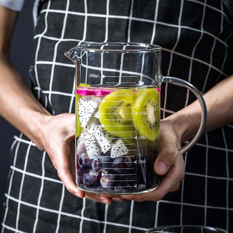 350/500/1000 ml Mjerna posuda otporna na toplinu sa vagom za pečenje Čaša Mjerni vrč za prozirnu tekućinu Mlijeko Voda Posuda za mikrovalnu pećnicu