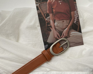 Ženski casual remen od eko kože sa metalnom kopčom