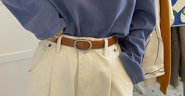 Ženski casual remen od eko kože sa metalnom kopčom