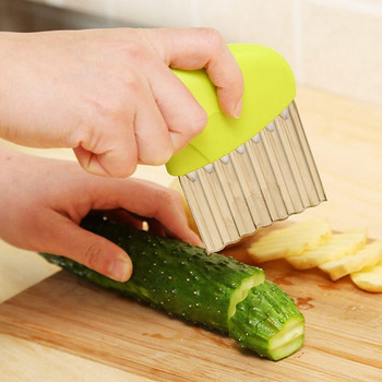 Κόφτης πατάτας κυματιστός κόφτης πατάτας Τσιπς Μαχαίρι για τηγανητές πατάτες κυματιστό μαχαίρι από ανοξείδωτο ατσάλι Μαχαίρι κουζίνας