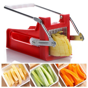 Машина за рязане на пържени картофи, плодове, зеленчуци, картофи, машина за рязане на ленти, машина за рязане с остриета от неръждаема стомана Кухненски джаджи
