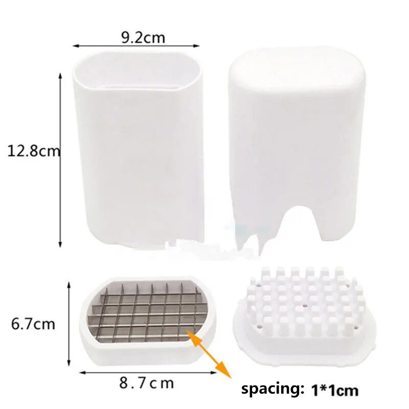 Aparat za čips Rezač krumpira Sjeckalica Sjeckalica za povrće Rezač za prženje s poklopcem od 44 rešetke Rezač za pomfrit Kuhinjski dodaci