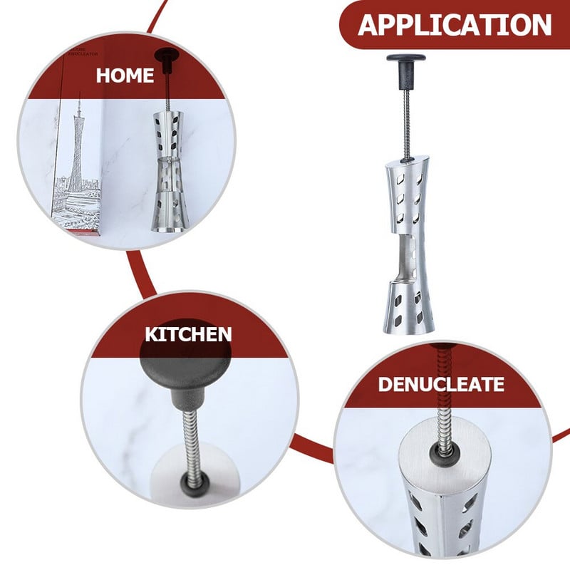 Pitter Removert Tool Vaisių šerdies šerdis alyvuogių raudonos datos Jujube datos virtuvės šalinimo rinkinys Pitting Chomper Depitter Depiter