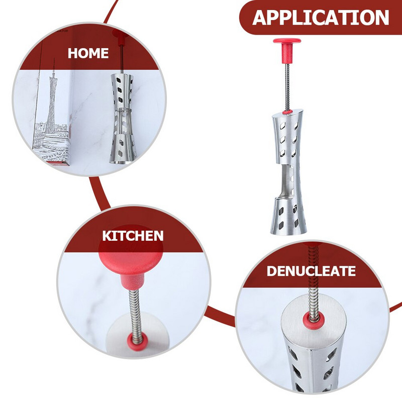 Pitter Removert Tool Vaisių šerdies šerdis alyvuogių raudonos datos Jujube datos virtuvės šalinimo rinkinys Pitting Chomper Depitter Depiter