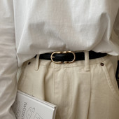 Ležerni remen s kopčom od eko kože za žene