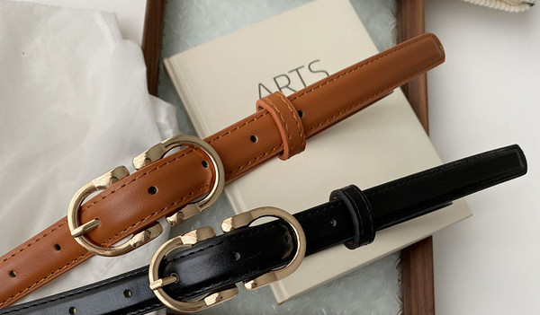 Ležerni remen s kopčom od eko kože za žene