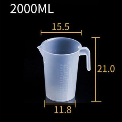 Kuhinjska mjerna posuda za pečenje velikog kapaciteta, podebljana PP čaša s vagom za mlijeko, tekuće brašno Graduirana mjerna posuda Laboratorijska plastična čaša