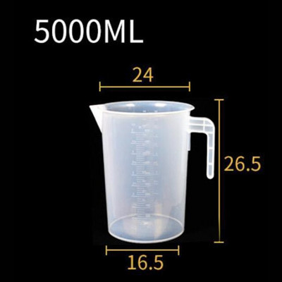 Kuhinjska mjerna posuda za pečenje velikog kapaciteta, podebljana PP čaša s vagom za mlijeko, tekuće brašno Graduirana mjerna posuda Laboratorijska plastična čaša