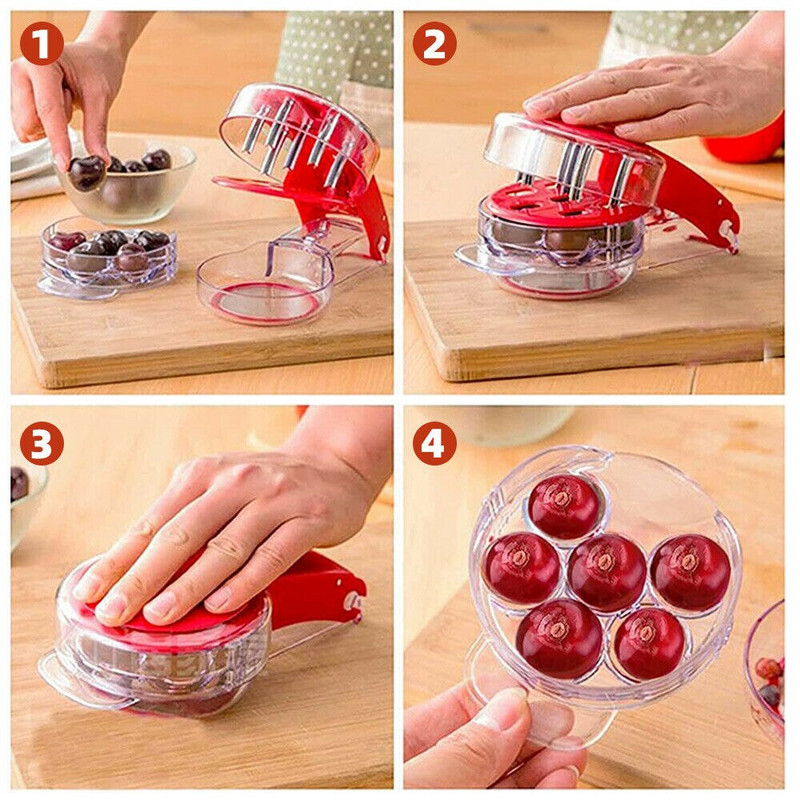 Kuhinjski alat za uklanjanje koštica od trešanja Vađenje koštica od voća Maslina Odstranjivač koštica Odstranjivanje koštica od nehrđajućeg čelika Mali alat Odstranjivač sjemenki od trešanja