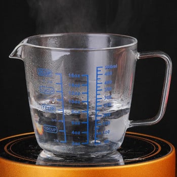 250 мл/500 мл топлоустойчива стъклена мерителна чаша Везна за мляко Кана за мярка за микровълнова печка Кухненски принадлежности Аксесоари на едро