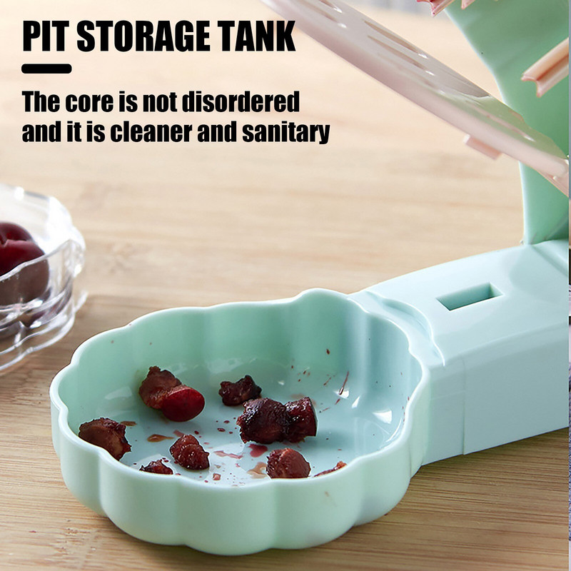 Kuhinja za trešnje sa 6 rupa s posudom Kuhinjski pribor Alati Novost Super Cherry Pitter Koštica za uklanjanje koštica Pit 6 Dropshipping