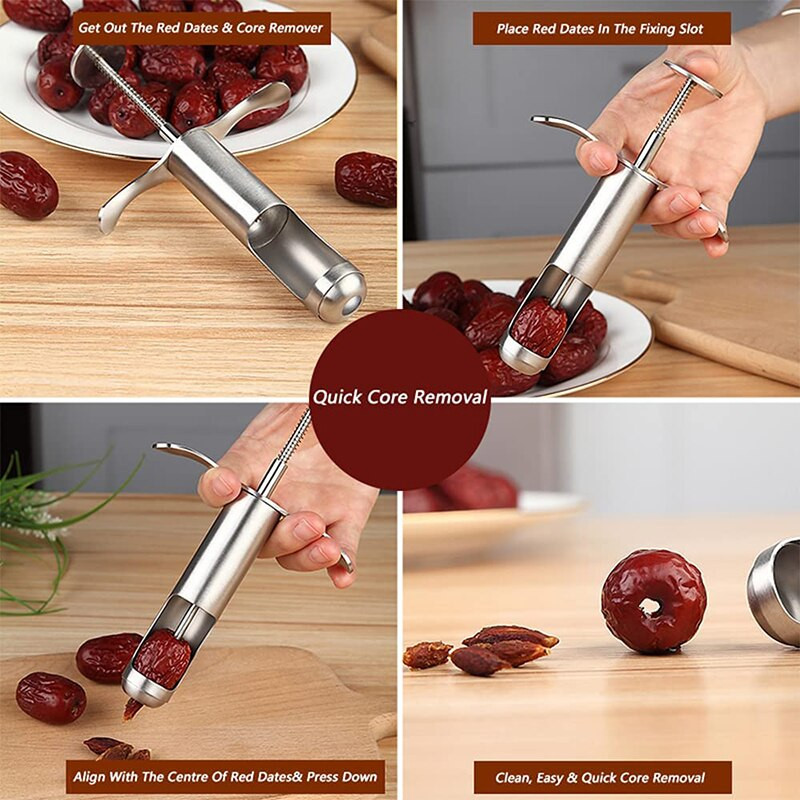 Trešnja Denucleator Trešnja Maslina Crvena Datulja Pitizer Voće Olive Pitter Alat Ručni Kit Kit za uklanjanje sjemenki Kit Maslina