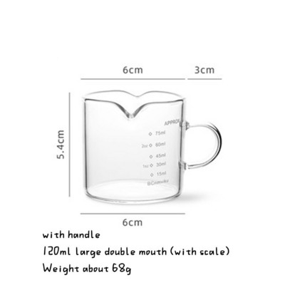 Japanska drvena ručka Staklena šalica za mlijeko Kava i šalica za mlijeko Vrč za mlijeko Mini vaga Šalica za sok Staklena šalica za kavu Kuhinjski pribor