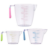 Prozirne graduirane čaše za pečenje Vrčevi za mjerenje od tvrde plastike Posude za kuhinjske čaše Izljev koji se može složiti Posuda za mjerenje brašna Ulje u prahu