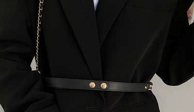 Moderan ženski remen oko struka - crne i smeđe boje