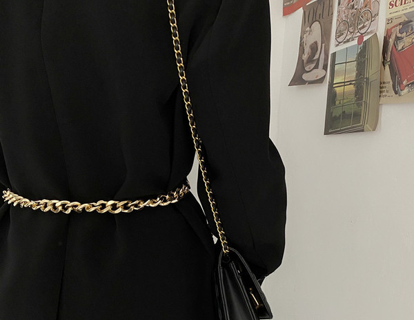 Moderan ženski remen oko struka - crne i smeđe boje