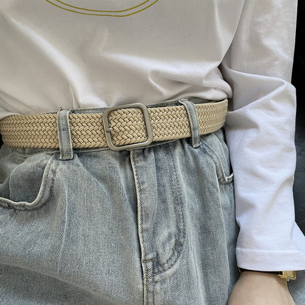 Tekstilni ženski remen sa metalnom kopčom u više boja