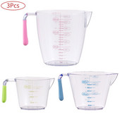 1 set Mjerne čaše za pečenje Čvrsta plastična čaša Graduirani mjerni vrčevi Spremnik Kuhinjsko brašno Ulje Alat za mjerenje praha