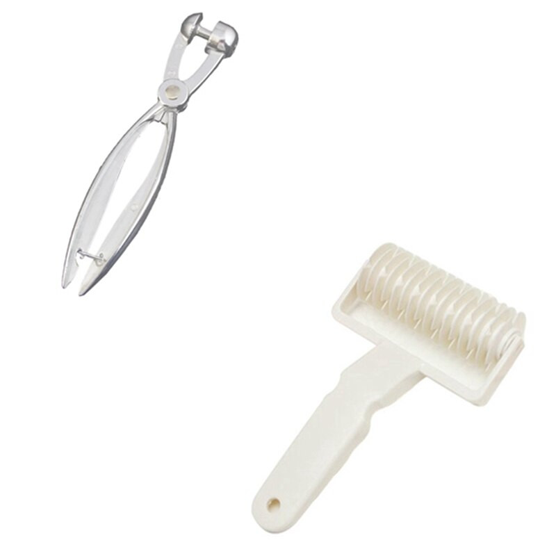 Hot-1 kom. Srebrna aluminijska posuda za koštice od trešanja i 1 kom. Rezač valjaka za pečenje kolača Mass Craft Lattice Lisnato tijesto