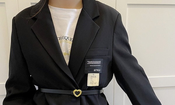 Novi model ženskog tankog remena sa metalnom kopčom - crne i braon boje