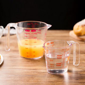 500 ml / 250 ml prozirna posuda za mjerenje vode za sok od mlijeka s vagom Izljev u obliku slova V Plastični mjerni vrč Kuhinjski alati za pečenje