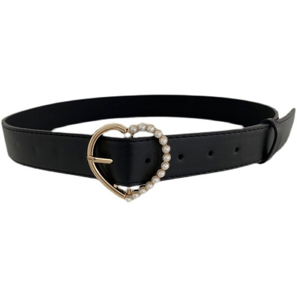 Ženski kožni remen sa kopčom u obliku srca