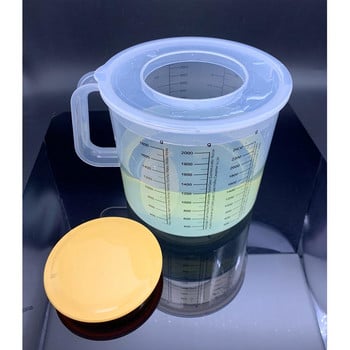 2500ML Мерителна чаша Пластмасов накрайник Кана за уста Изливане Чучур Прозрачна дръжка Кухненски инструменти за печене