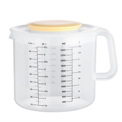 2500 ML Mjerna posuda Plastični vrh Usta Vrč Izljev za izlijevanje Prozirna ručka Kuhinjski alati za pečenje