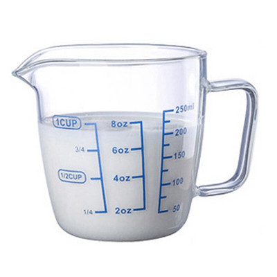 250/500 ml Mjerni vrč Kremar Vaga Šalica za čaj Vrč za kavu Staklena mjerna posuda sigurna za mikrovalnu Vrč za mlijeko Staklena šalica otporna na toplinu