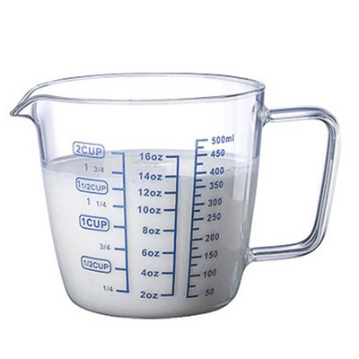 250/500 ml Mjerni vrč Kremar Vaga Šalica za čaj Vrč za kavu Staklena mjerna posuda sigurna za mikrovalnu Vrč za mlijeko Staklena šalica otporna na toplinu