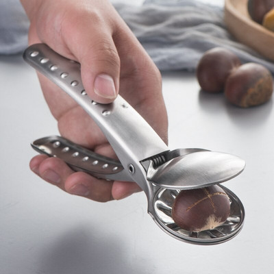 Συσκευή ανοιγόμενης συσκευής καστανιάς Εργαλεία αποφλοίωσης κάστανου Κλιπ συσκευής Chestnut Artifact Steel Peeling κουζίνας ανοξείδωτο