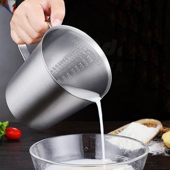 Мерителна чаша Неръждаема чаша с голям капацитет от неръждаема стомана Latte Art Мерителна кана за мляко за печене