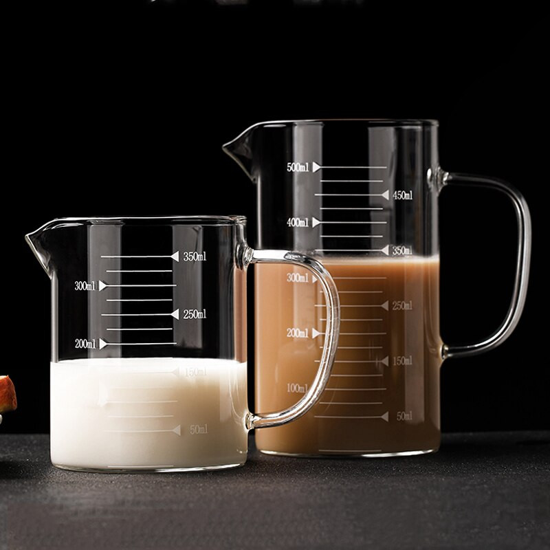 Mjerna posuda od visokog borosilikatnog stakla Velika prozirna šalica za mlijeko s vagom Staklena mjerna posuda za pečenje Kuhinjski pribor