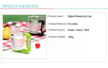 1KG600ML Ζυγαριά κύπελλου μέτρησης με οθόνη LCD κανάτα κουζίνας Ψηφιακά δοχεία μέτρησης υγρών τροφίμων Εργαλεία